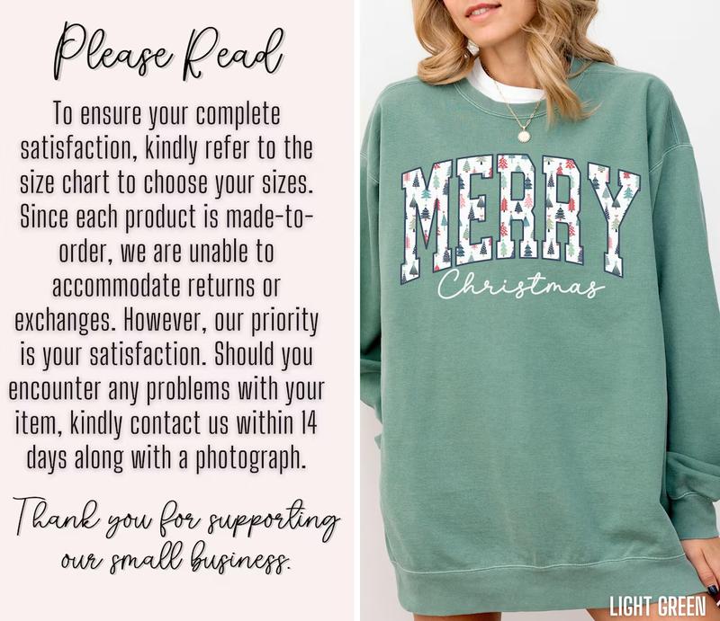 Comfort Colors, Merry Christmas Sweatshirt Comfort Colors Christmas Crewneck Women Holiday Sweatshirt Cute Xmas Sweater Cozy Winter Oversized Sweatshirt