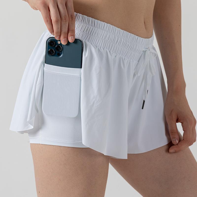 Women's daily 2-in-1 drawstring waist shorts