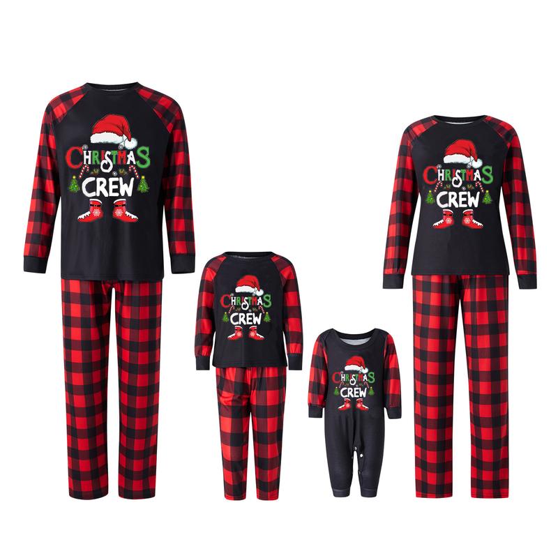 Calsunbaby Christmas Pajamas Set for Matching Family, Parent-Child Long Sleeve Deer Print T shirt Tops + Pants Set for Adults, Kid, Baby, Dog