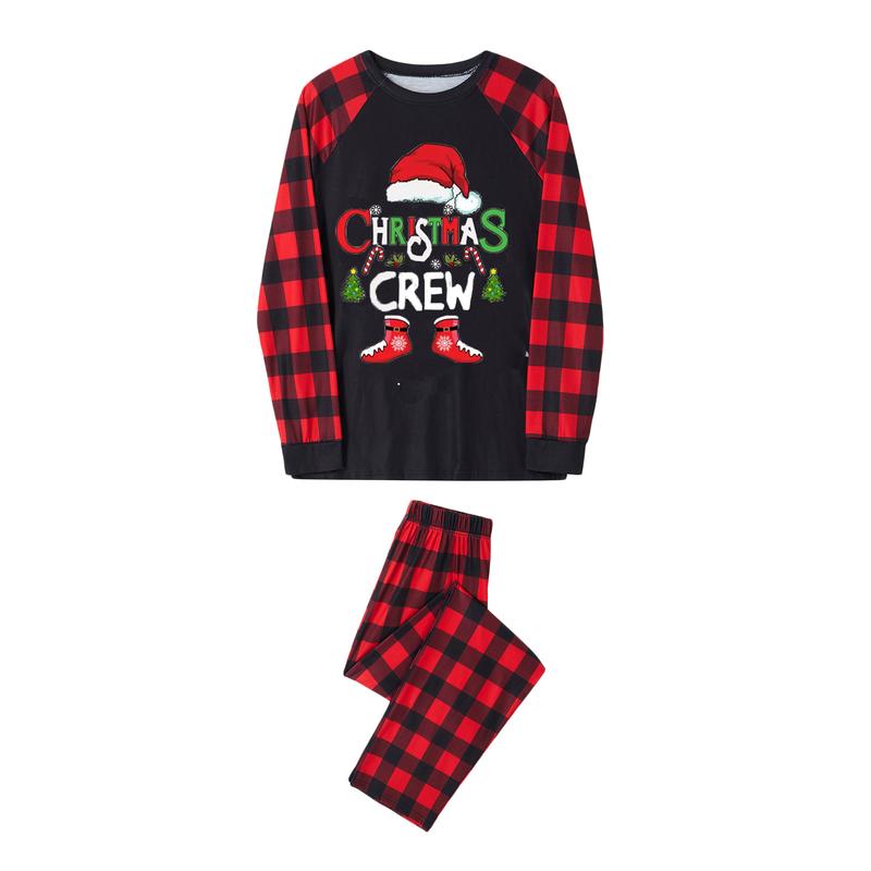 Calsunbaby Christmas Pajamas Set for Matching Family, Parent-Child Long Sleeve Deer Print T shirt Tops + Pants Set for Adults, Kid, Baby, Dog