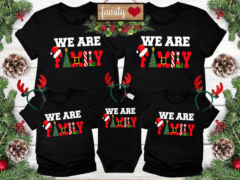 We Are Family shirt, Matching Christmas, Christmas, Family Shirt, Family Christmas, Christmas shirt, Family Christmas Tee