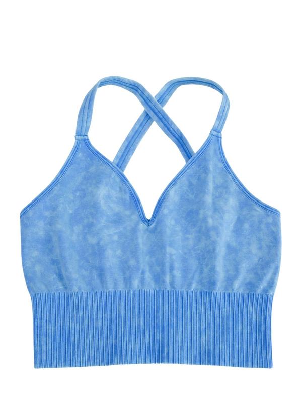 Washed Crisscross Strap Acid Wash Bralette (additional colors)