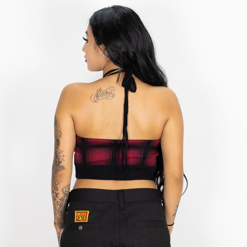 FB County Flannel Halter Top