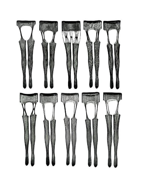 Women's Solid Hollow Out Sexy Tights, Breathable Comfy High Stretch Pantyhose for Daily Wear, Ladies Stockings for All Seasons