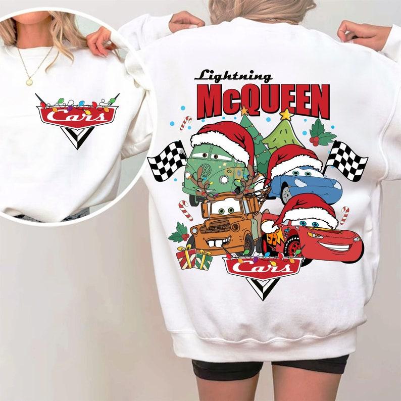 Lightning McQueen Christmas Sweatshirt, Merry Christmas Sweatshirt, Cars Christmas Sweatshirt,Christmas Sweatshirt, Christmas Family Sweatshirt