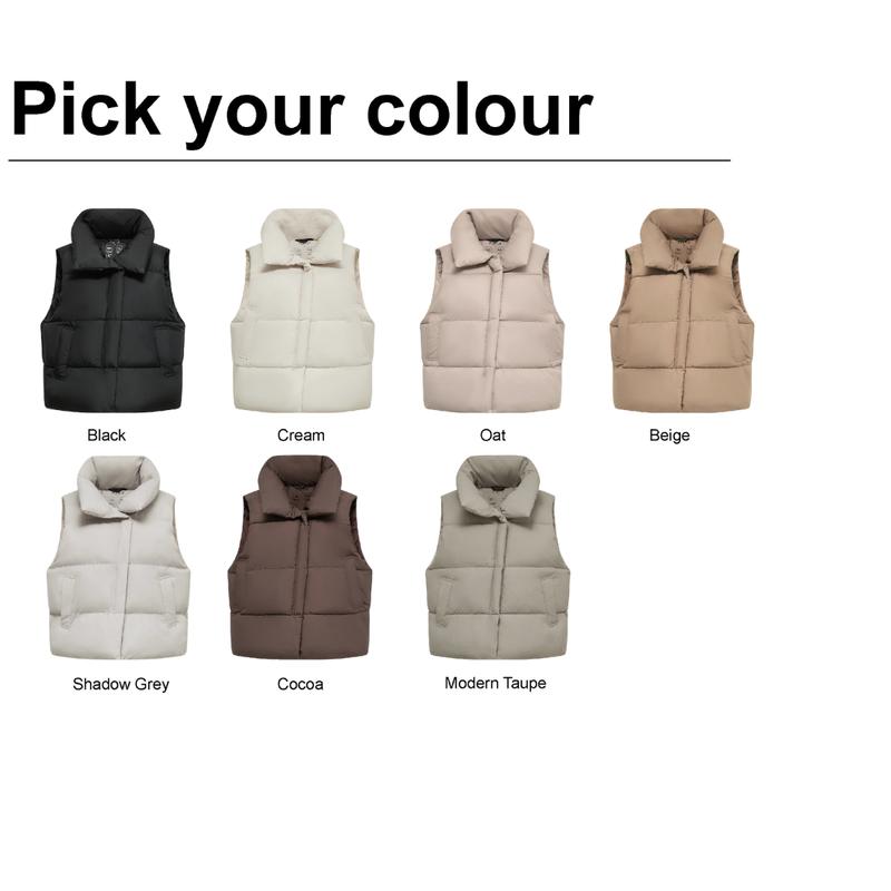 Go.G.G PUFFIT Women Warmer Oversized Puffer Gilet, Sleeveless Waistcoat Quilted Vest, Deep Pockets Adjustable Toggles Versatile Style