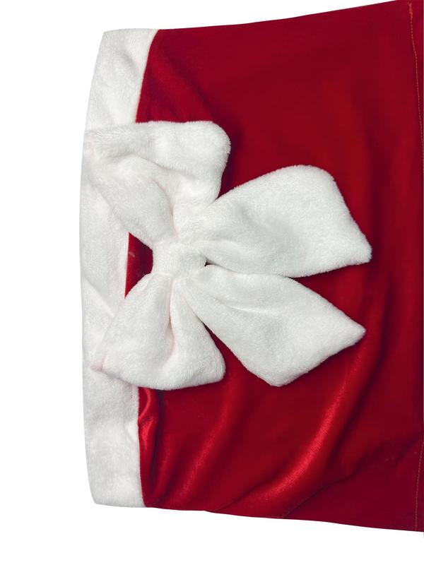 Women's Christmas Themed Outfit, Sexy Bow Decor Maid Costume Set, Festive Role Play Costume Set for Party Holiday Vacation, Ladies Underwear & Sleepwear