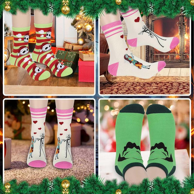 Halloween Christmas Advent Calendar 2024, 24-Day Countdown Calendar Includes 24 Pairs of  Themed Socks for Women Men Fans Before Christmas Holiday Party Favors