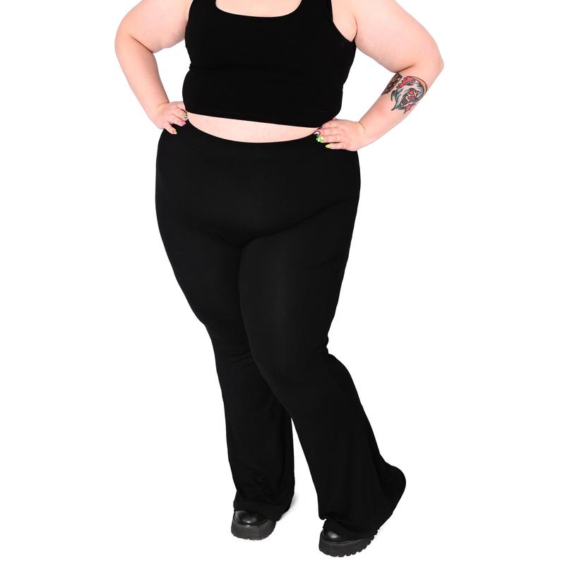 Black Seamless Flare Leggings