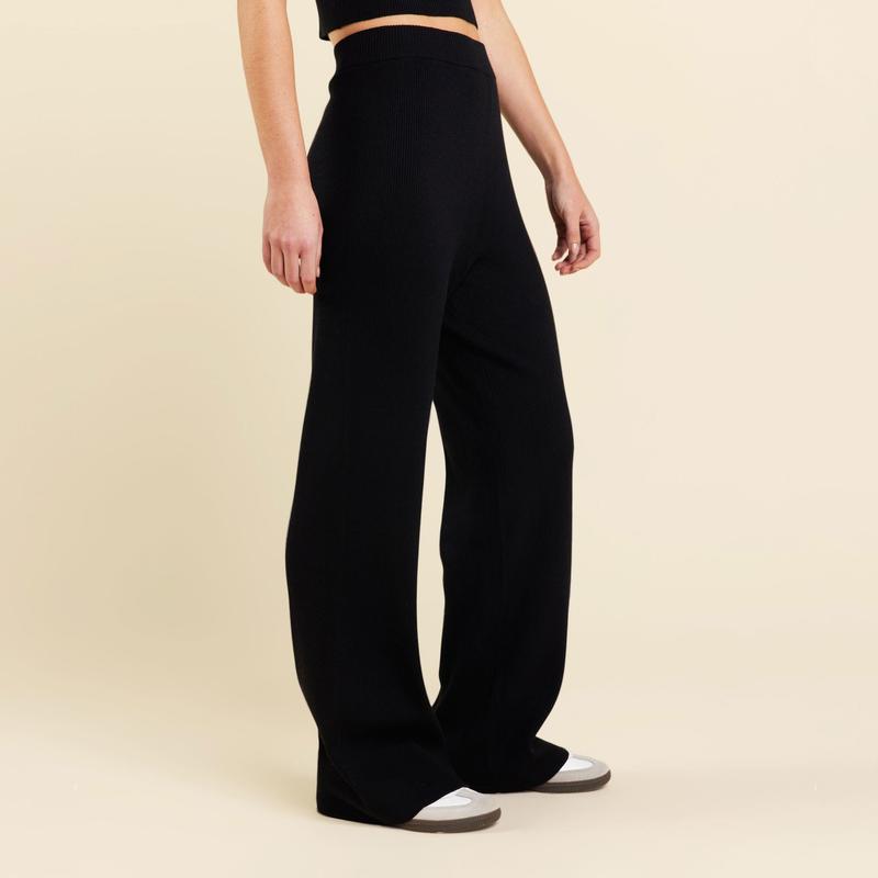 Ribbed Sweater Wide Leg Pant