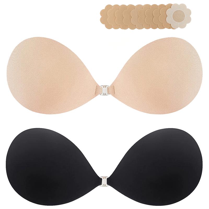 Women's Adhesive Sticky Strapless Bra Reusable Push Up Invisible Bras