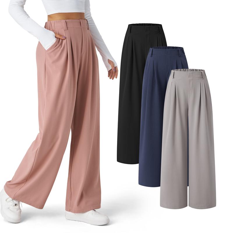 Halara 3-Piece  Flex High Waisted Side Pocket Wide Leg Waffle Work Pants Set