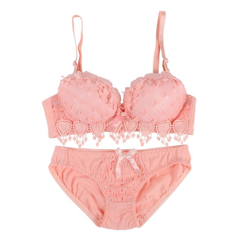 Sexy Floral Lace Push Up Bra Set - Thin Cup, Comfortable Underwear for Women Womenswear Straight