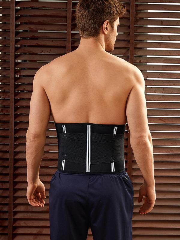 Men's Solid Velcro Waist Trainer, Casual Comfortable Breathable Waist Cincher, Tummy Control Shaper for Men