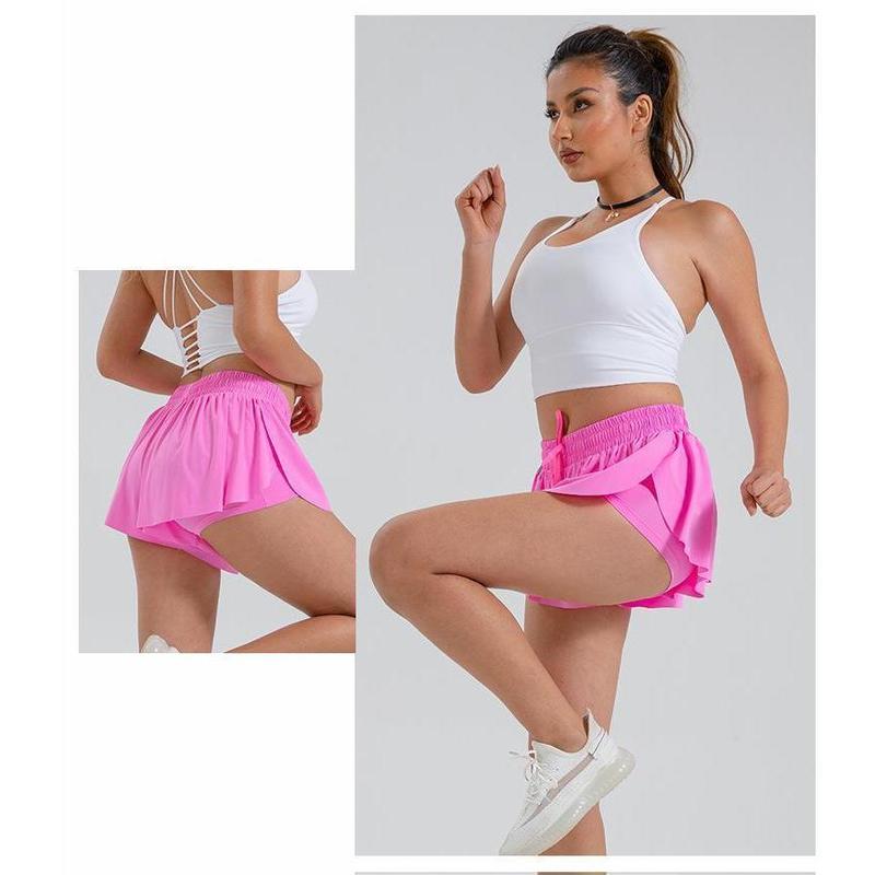 Women's daily 2-in-1 drawstring waist shorts