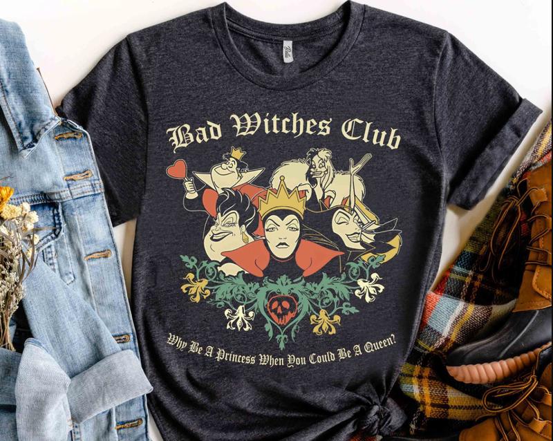 Personalized Villains Bad Witches Club Group Shot Retro Shirt, Maleficent Shirt, Magic Kingdom Style Gift, Family Trip 2024 Shirt, Family Matching Sweatshirt, Vacation 2024 Shirts, Trip Gift, Magic Kingdom Shirt, Birthday Shirt Gift 2706