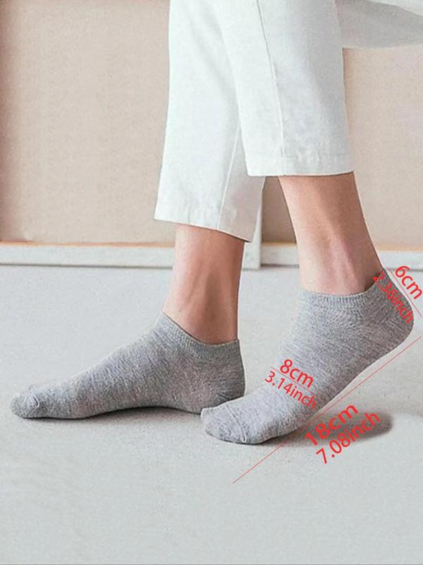 Women's 3 Pairs Solid Color Simple Ankle Socks, Casual Minimalist Basic Moisture Wicking Low Cut Socks, Soft Comfy Breathable Socks for Summer Daily Wear