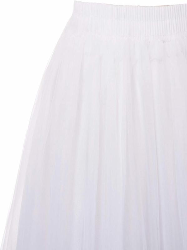 Women's Solid Ruffle Hem High Waist Petticoat, Elegant Soft A-line Skirt for Wedding Party, Fashionable Wedding Accessories for Women