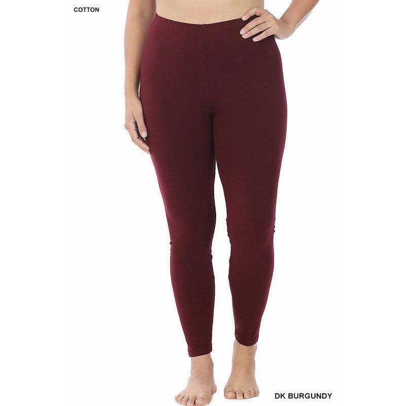 Plus Premium Cotton Full Length Leggings