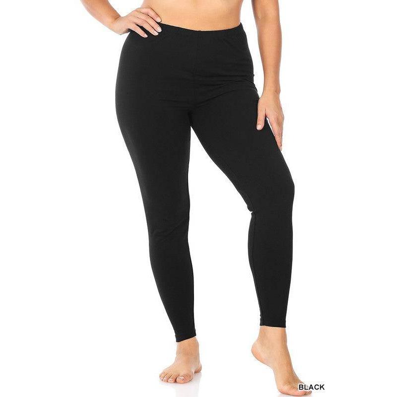 Plus Premium Cotton Full Length Leggings