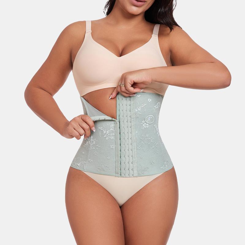 WERENA Women's Waist Trainer Corset Shapewear Tummy Control Shaping Waist Cincher Lace Belly Band