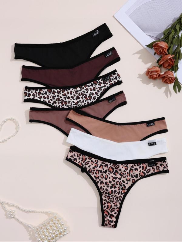 Women's Leopard Print Panty, Soft Comfy Breathable Seamless Panty for Daily Wear, Underwear for All Seasons