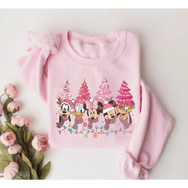 Christmas Sweatshirt, Cartoon Christmas Family Shirt, #Mickkkey and Minnie Friends Christmas Sweatshirt, Gift for Her