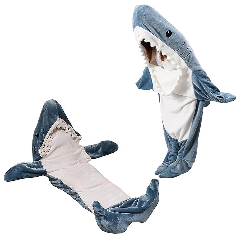 [Black Friday] Shark Blanket Hoodie Comfy Wearable Blanket Onesie Halloween Costumes for Cosplay