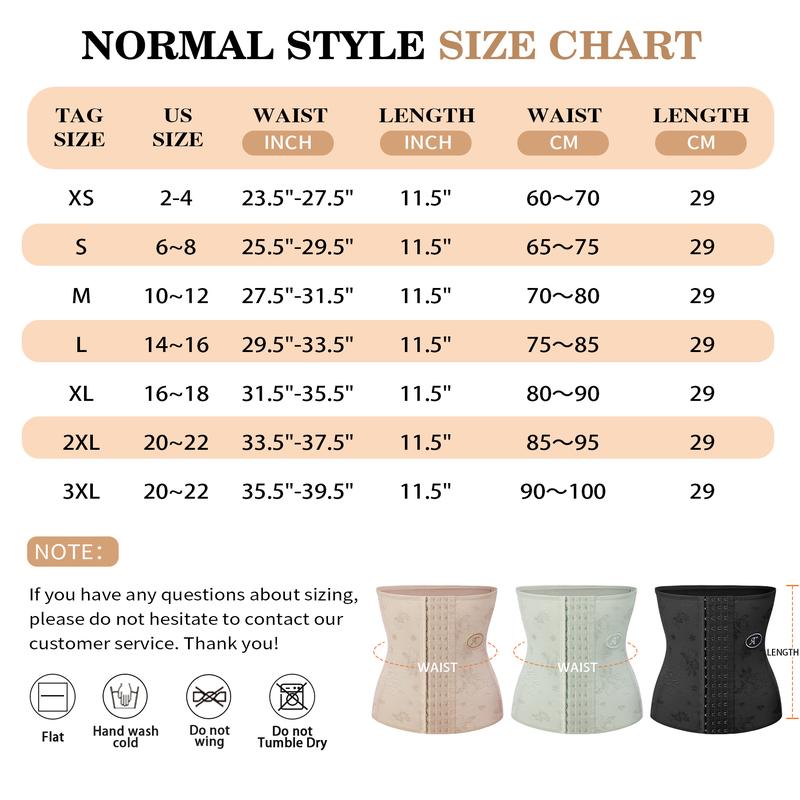 WERENA Women's Waist Trainer Corset Shapewear Tummy Control Shaping Waist Cincher Lace Belly Band