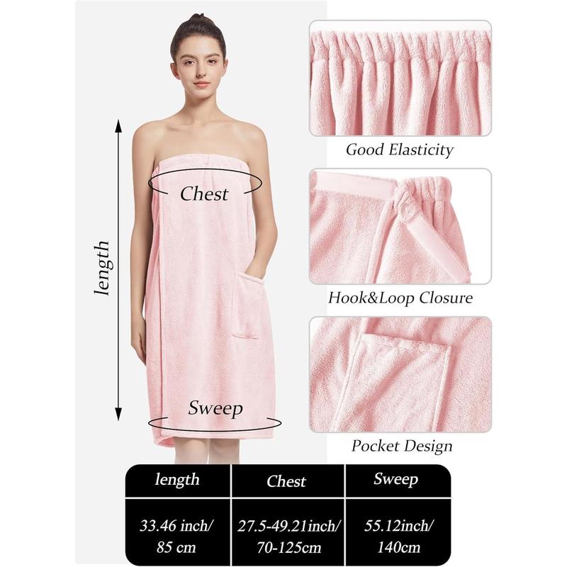 Women's Soft Wrap Towel Full Length,Fluffy Bath Robe After Shower Female Plush Long,Spa Bathrobes Lightweight With Pockets Womenswear Gowns