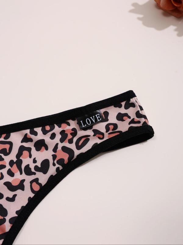 Women's Leopard Print Panty, Soft Comfy Breathable Seamless Panty for Daily Wear, Underwear for All Seasons