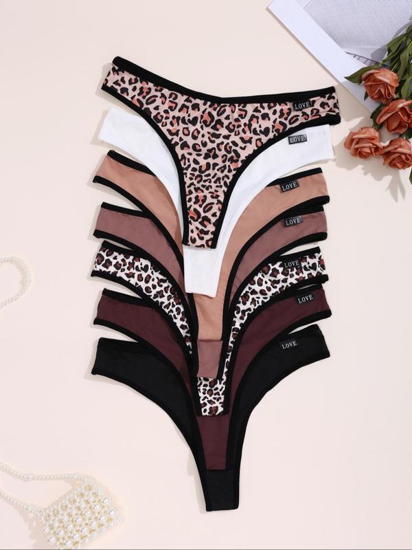 Women's Leopard Print Panty, Soft Comfy Breathable Seamless Panty for Daily Wear, Underwear for All Seasons