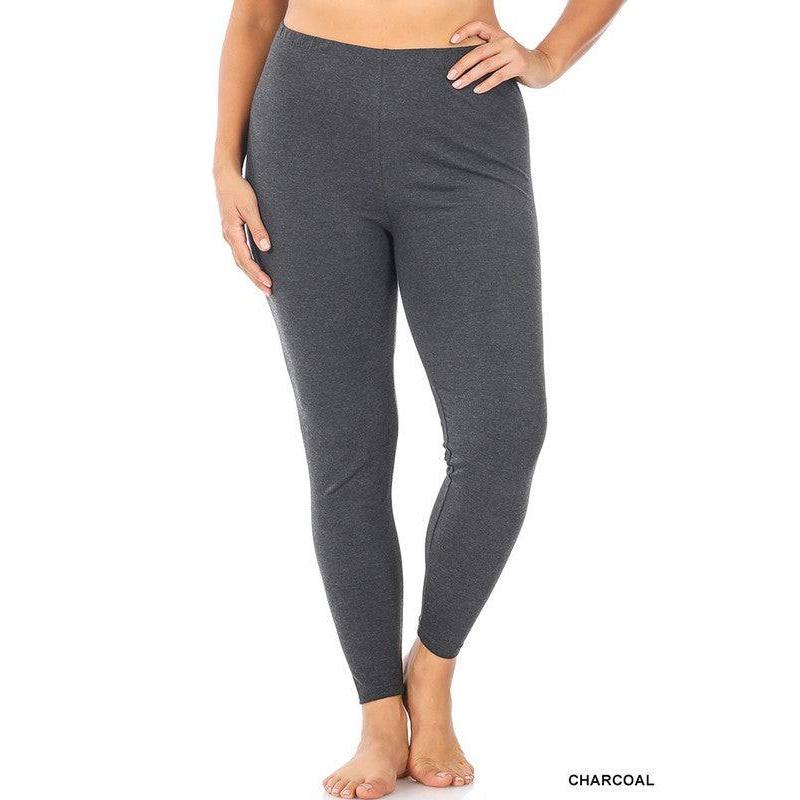 Plus Premium Cotton Full Length Leggings