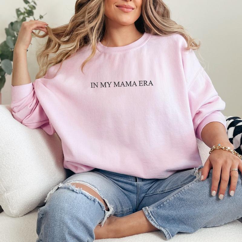 In My Mama Era Embroidered T-Shirt, Mama Embroidery Sweatshirt, Mom Sweatshirt, Mother's Day Sweatshirt. Mother's Day Gift, Mom Gift EMB