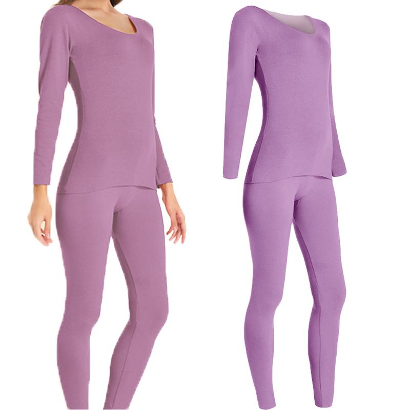 Women's Long Johns Thermal Underwear Fleece Lined Base Layer Soft Pajama Set For Cold Weather Laides Winter Warm Top & Bottom Comfortable Farbic Womenswear