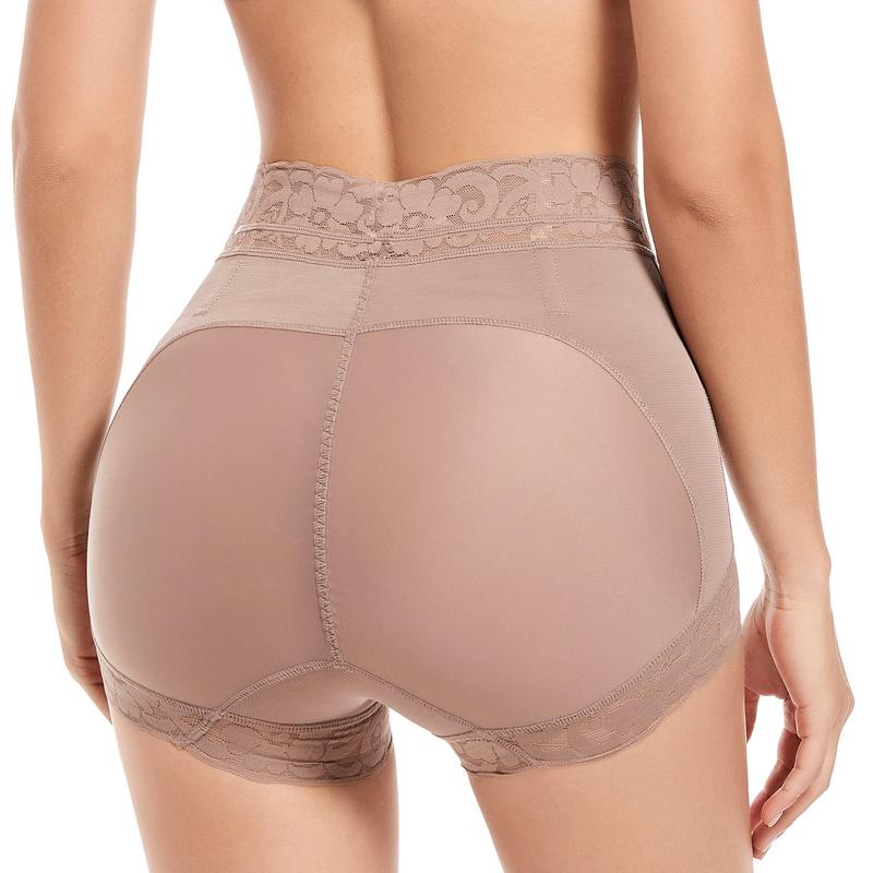 YMERCH Butt Lifting Panties, Women Lace Classic Daily Wear Body Shaper Butt Lifter Panty Smoothing Brief, Tummy Shapewear tummy control shapewear pant Women's Floral Women's High tummy control Women's High Fabric Nylon Light Womenswear Clothing Fitted