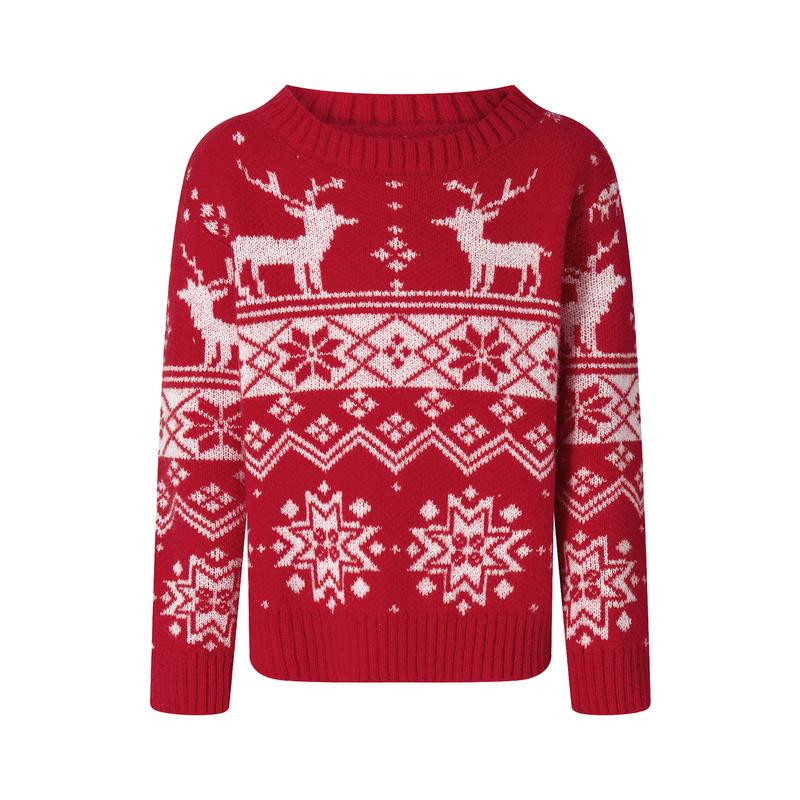 Matching Family Christmas Sweaters Xmas Knit Sweaters Long Sleeve Round Neck Snowflake Pullovers Knit Tops for Mom Dad Kids