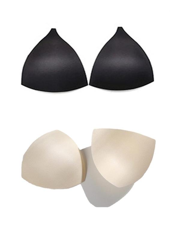 Women's 3 Pairs Plain Triangle Shaped Sponge Bra Pad, Casual Soft Comfortable Breathable Bra Accessory For Daily Wear, Women's Lingerie Accessories For All Seasons