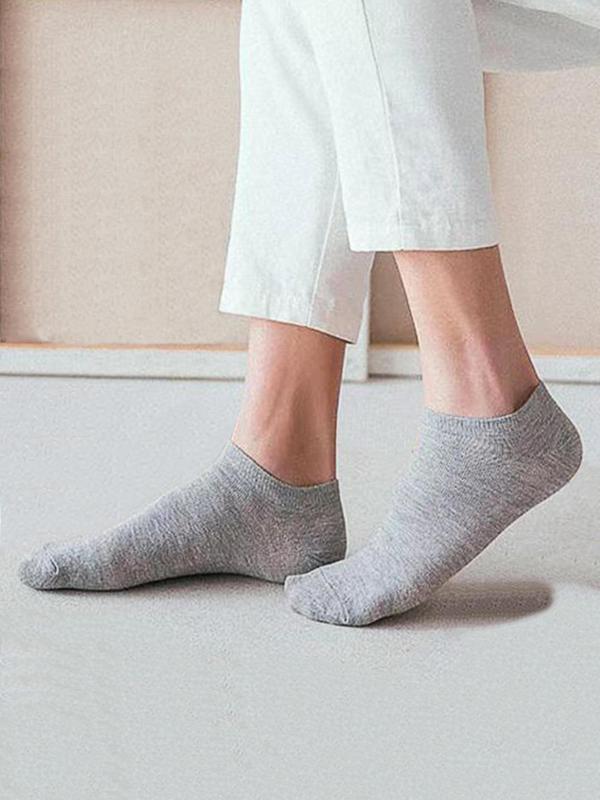 Women's 3 Pairs Solid Color Simple Ankle Socks, Casual Minimalist Basic Moisture Wicking Low Cut Socks, Soft Comfy Breathable Socks for Summer Daily Wear