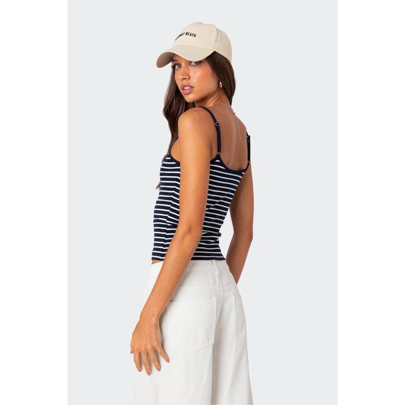 Gretta Striped Ribbed Tank Top