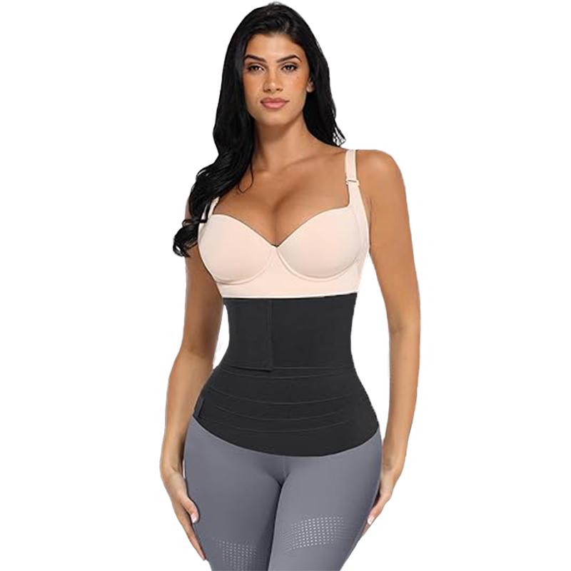 1pc Waist Trainer for Women Snatch Bandage Tummy Wrap Plus Size Workout Waist Trimmer for Gym Sport, Black, One size