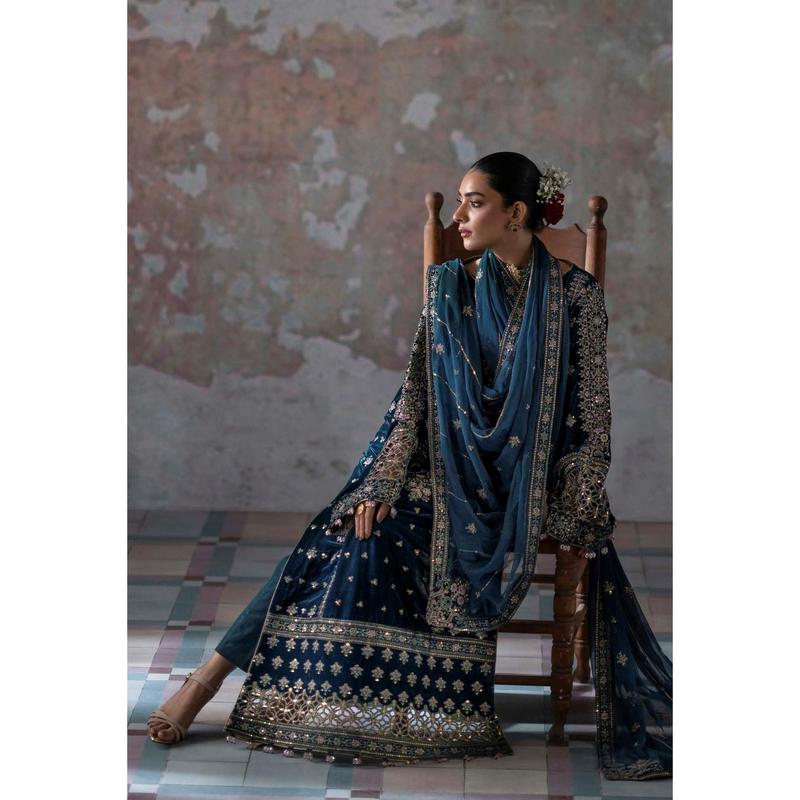 SEA - MEHER - 01 PREMIUM EMBROIDERED WOMEN VELVET SUIT WITH DUPPATTA