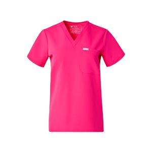 women's Shocking Pink Catarina One-Pocket Scrub Top™