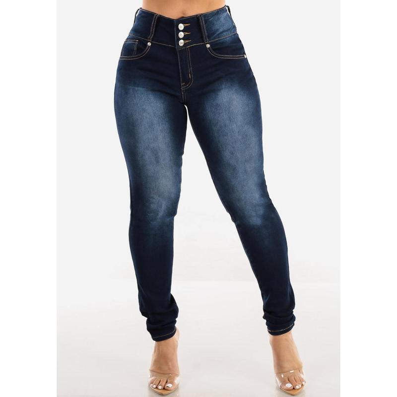 Butt Lift High Waist Dark Skinny Jeans