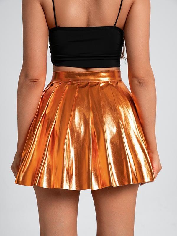 Pleated high-waisted Glitter Skirt Womenswear Bottom