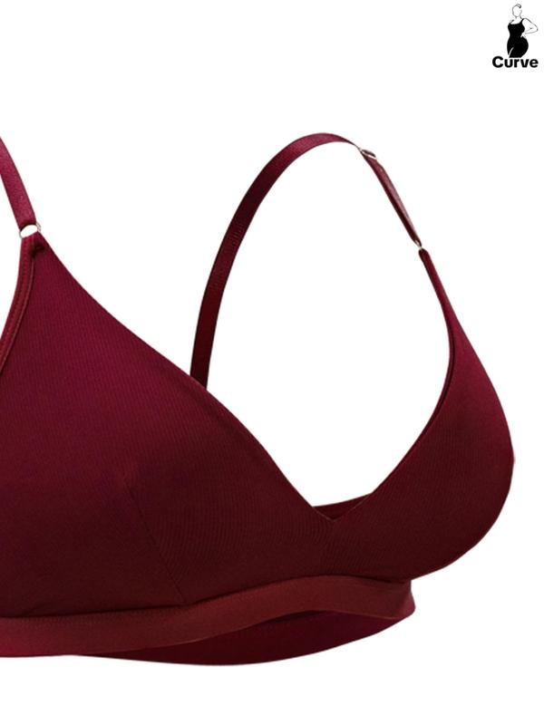  Solid Wireless Bra, Adjustable Strap Push Up Bralette for Women, Women's Lingerie for All Seasons Back To School