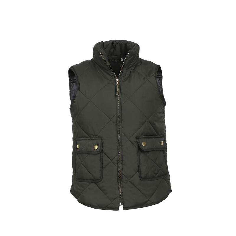 Women Warm Vest, Solid Color Stand Collar Warm Padded Zipper Up Side Pockets Gilet Quilted Puffer Wild Fashion Vest