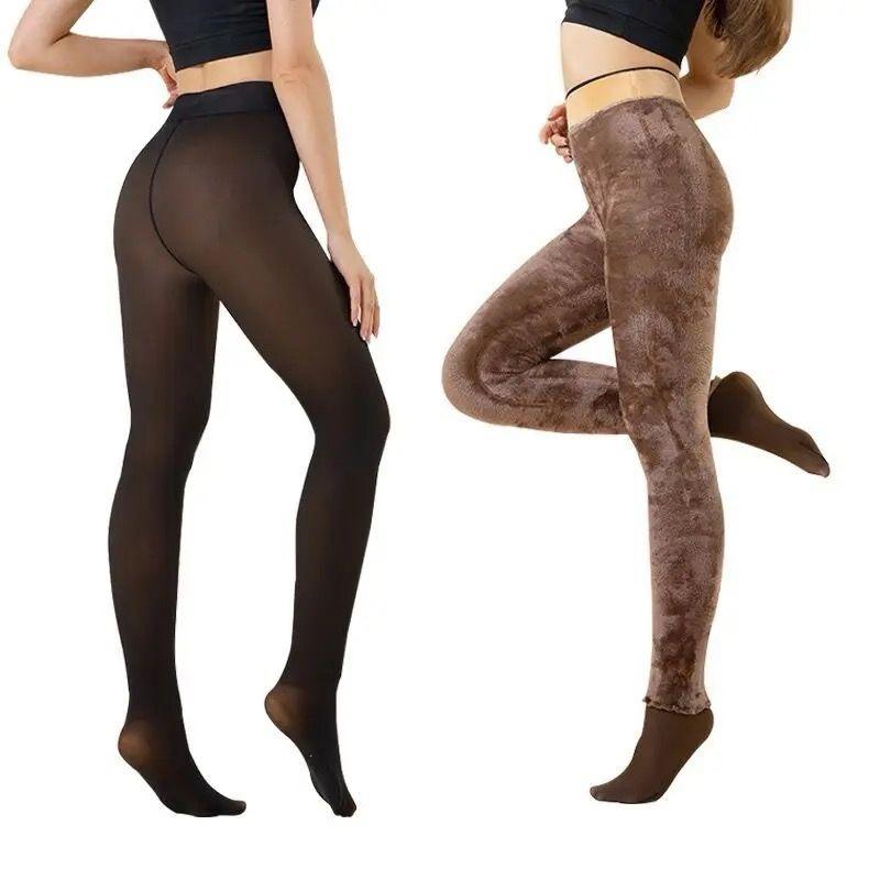 STRETCH SHEER LEGGINGS Fleece Winter Womenswear Underwear Women Outfit Bottom