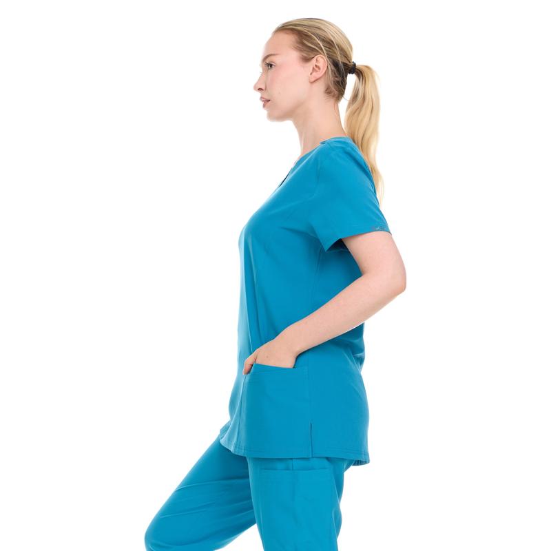 Scrubs for Women Workwear Professionals V-Neck Top, Soft Stretch Comfort Comfortable