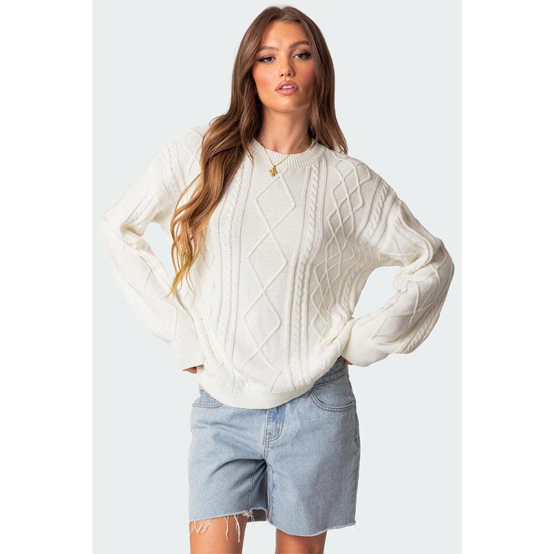 Jessy Cable Knit Oversized Sweater